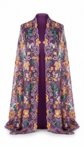Majestic Purple Floral Lace Wrap
