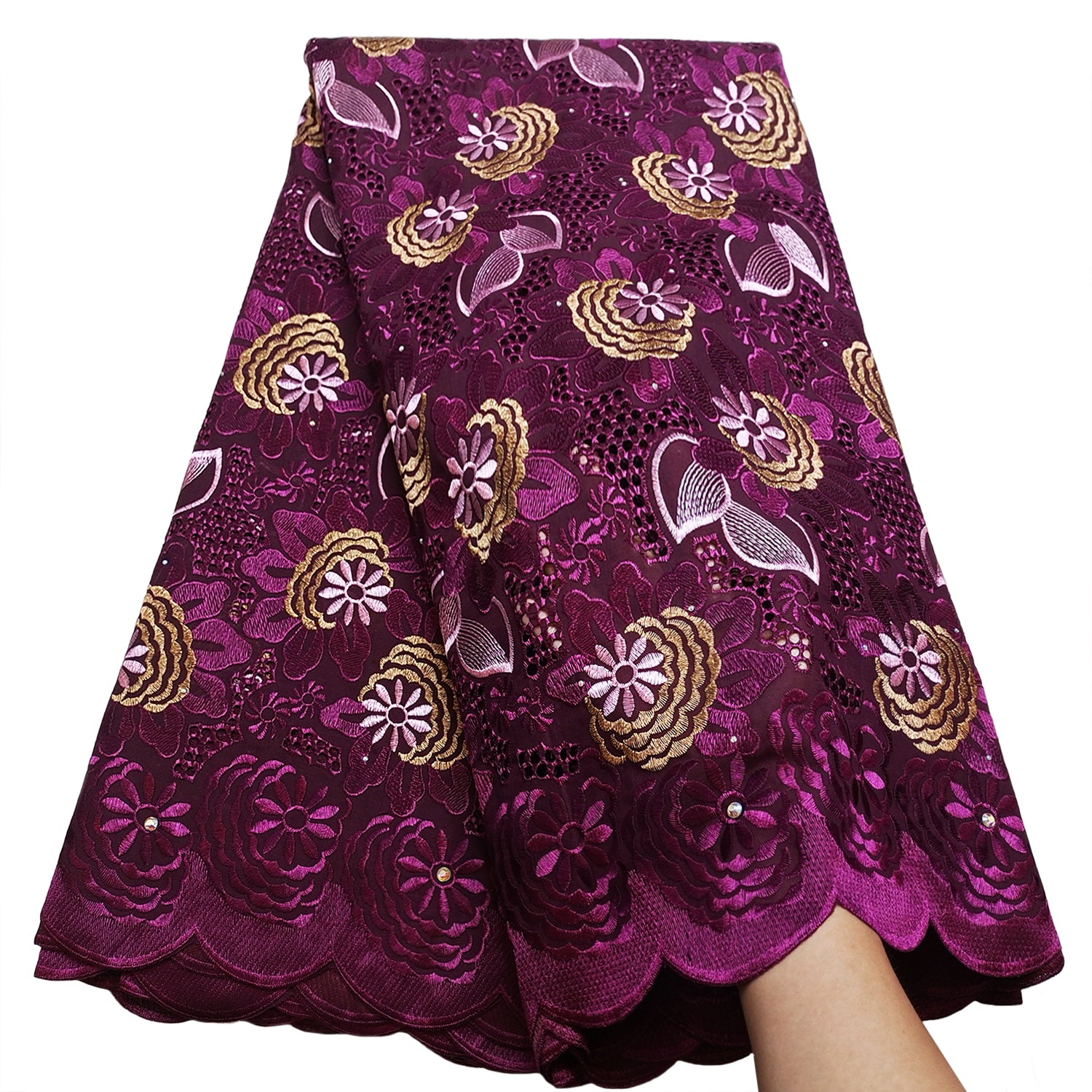Bestway African Lace Fabric 5 Yards Cotton Voile Lace SL0560