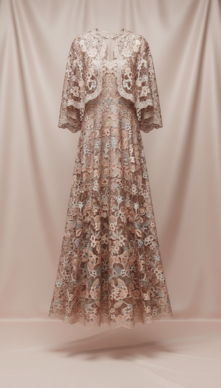 Rose Gold Filigree Lace Attire Set