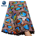 Bestway African Hand Cut Sequence Chantilly Lace Fabric 5 Yards For Aso Ebi FL0902