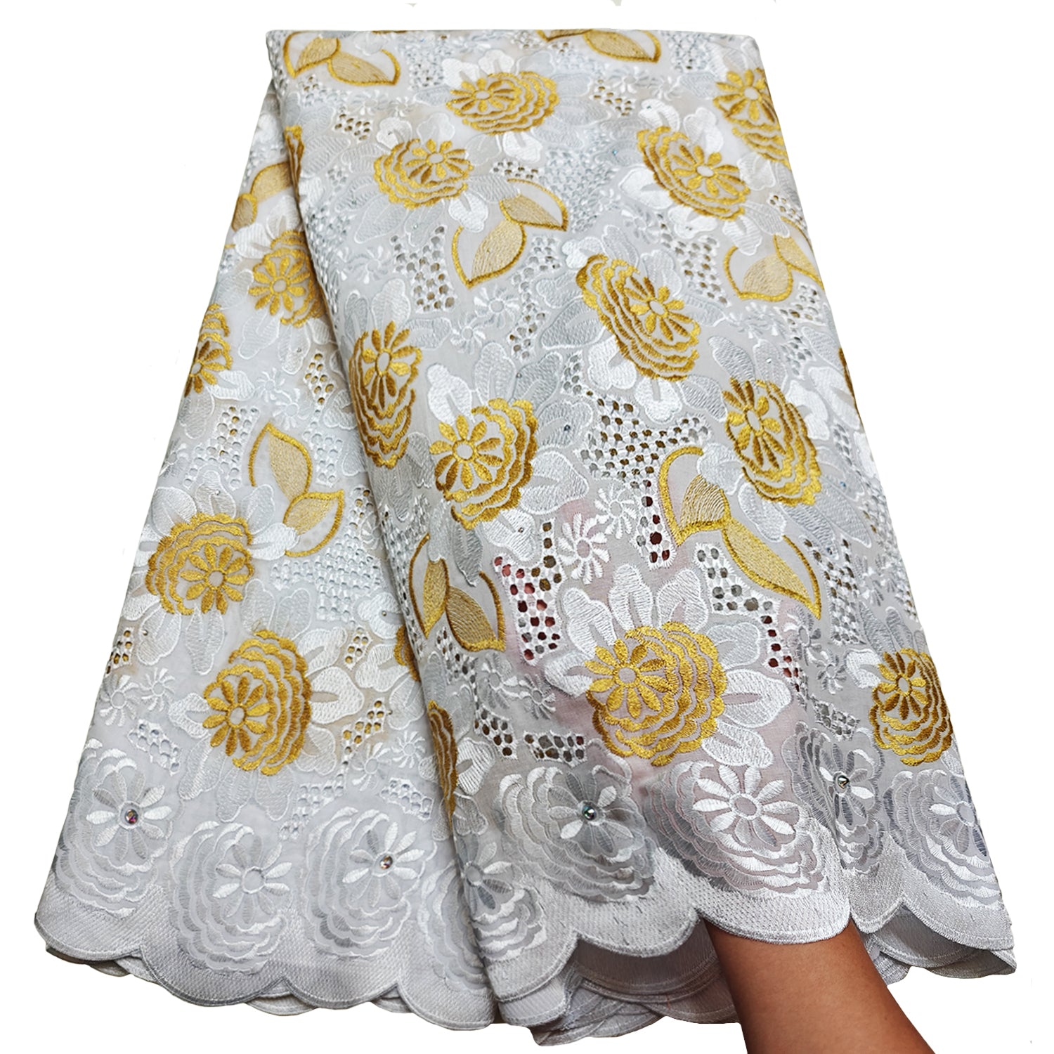 Bestway African Lace Fabric 5 Yards Cotton Voile Lace SL0560