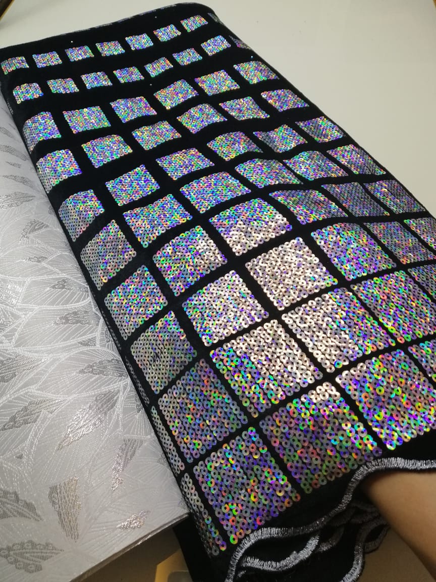 Bestway 2023 New African Velvet Lace Fabric 5 Yards Wedding Lace Fabric