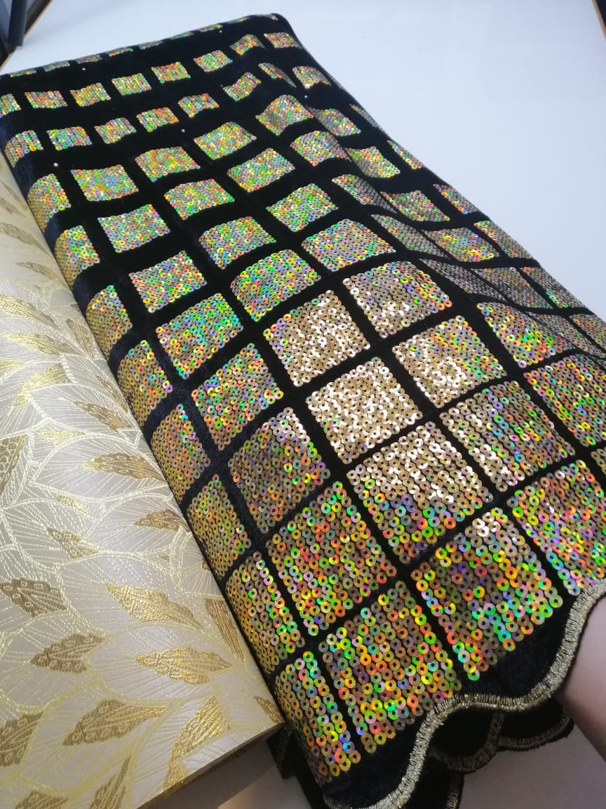 Bestway 2023 New African Velvet Lace Fabric 5 Yards Wedding Lace Fabric