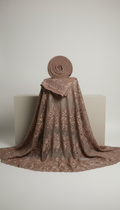 Muted Bronze Lace Set With Headwrap