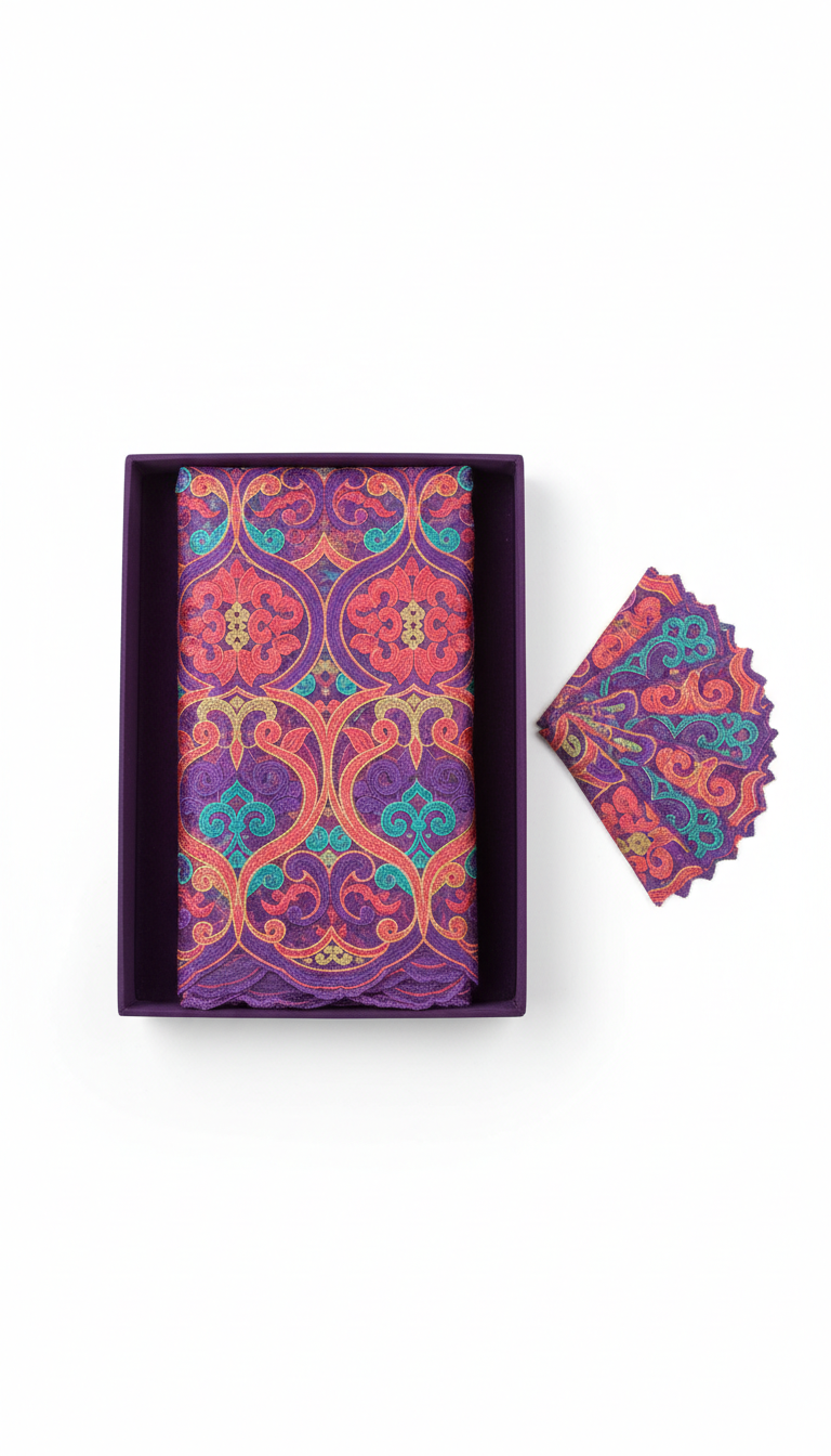 Royal Plum ornate lace box set