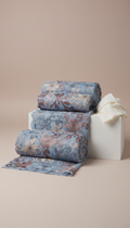 Powder Blue Embroidered Lace Fabric