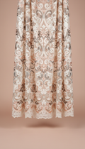 Ivory Silk Embroidered Lace Fabric