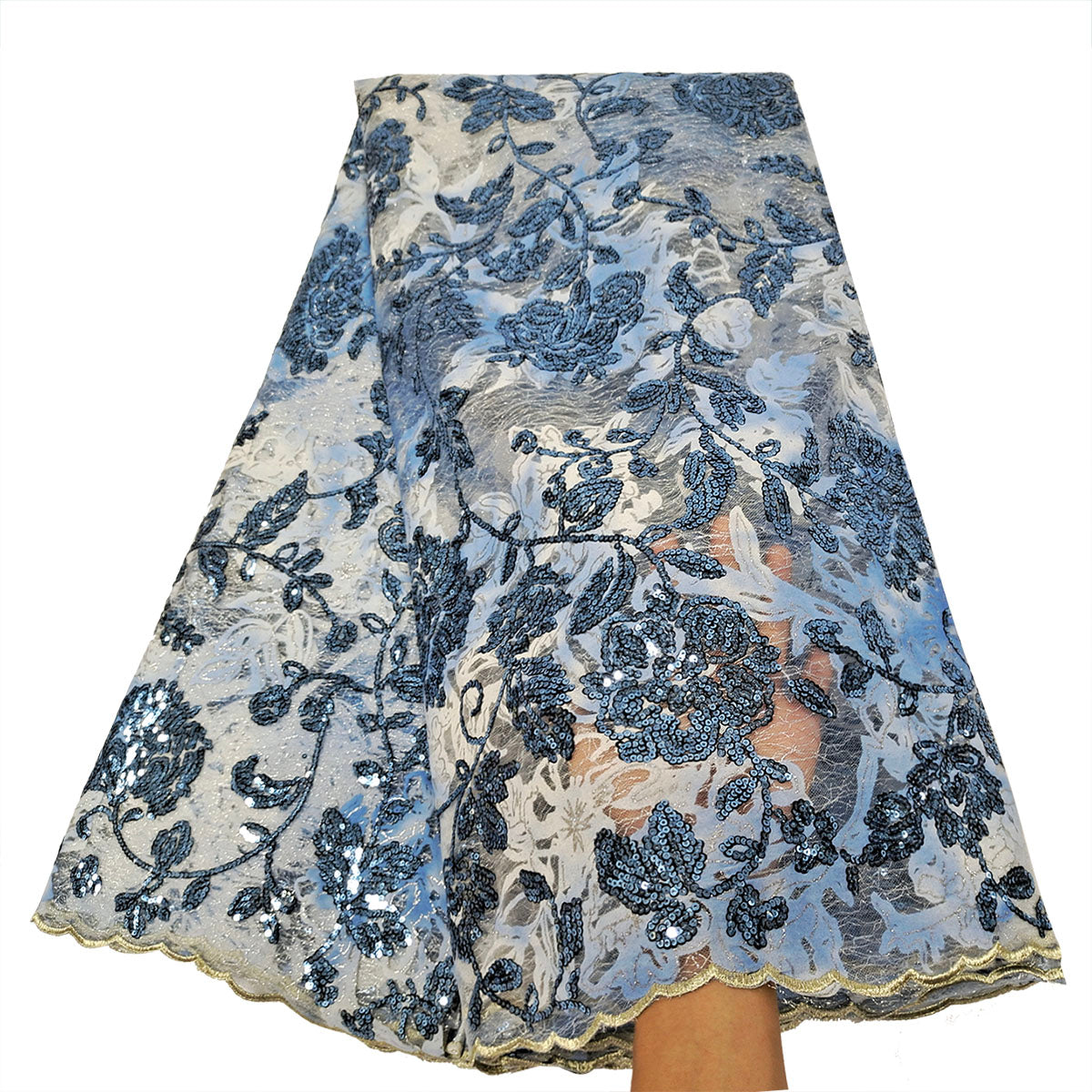 Luxury French Tulle Sequin Lace Fabric