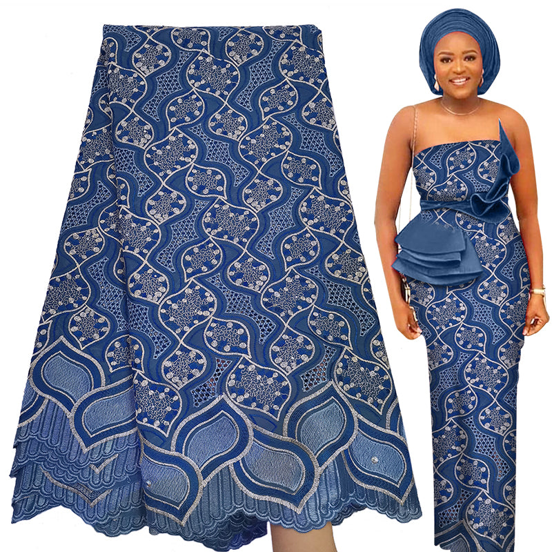 Bestway African Lace Fabric 5 Yards 100% cotton voile lace