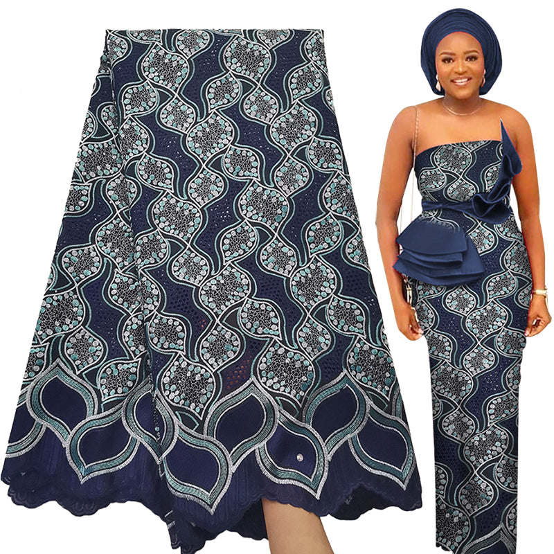 Bestway African Lace Fabric 5 Yards 100% cotton voile lace