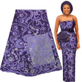 Free shipping embroidery African french lace fabric for wedding
