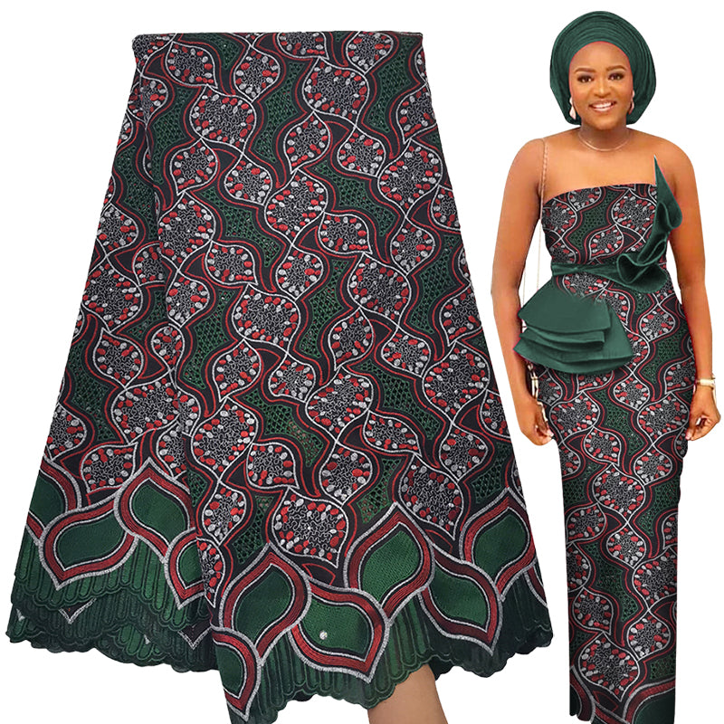 Bestway African Lace Fabric 5 Yards 100% cotton voile lace