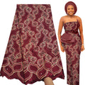 Bestway African Lace Fabric 5 Yards 100% cotton voile lace