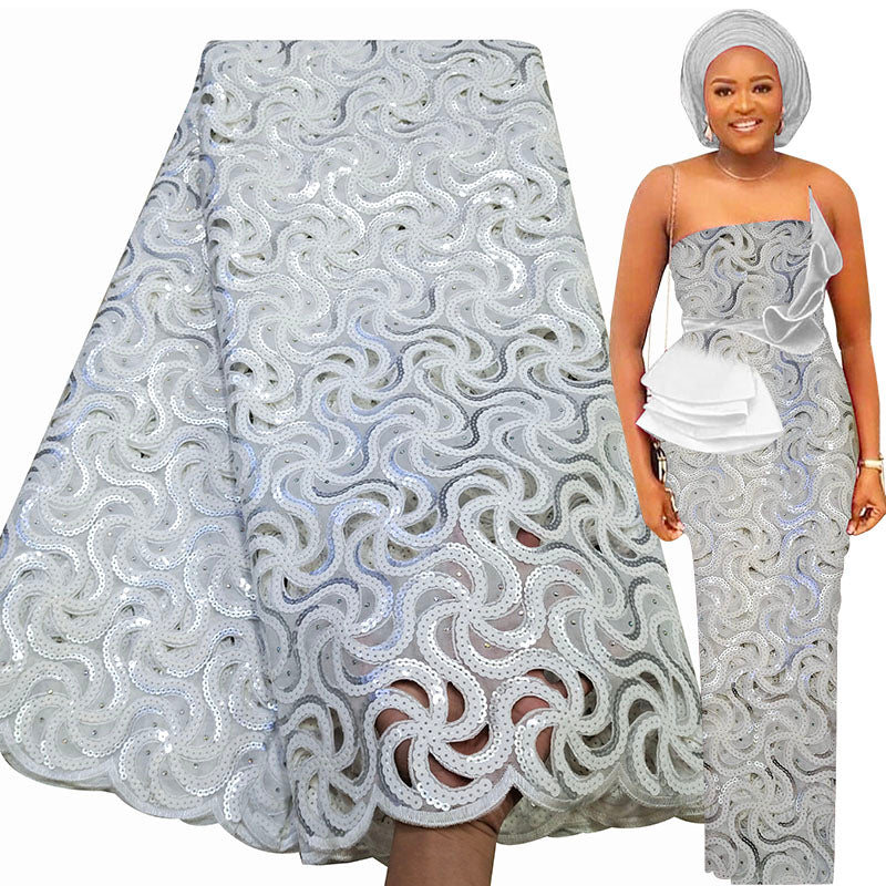 Sequence Handcut Organza Lace
