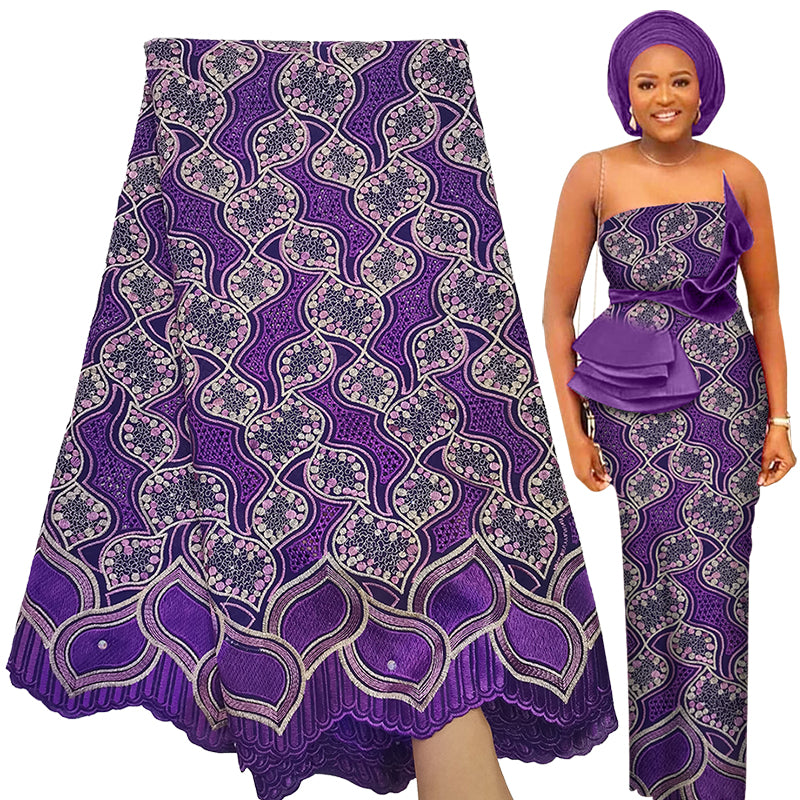 Bestway African Lace Fabric 5 Yards 100% cotton voile lace