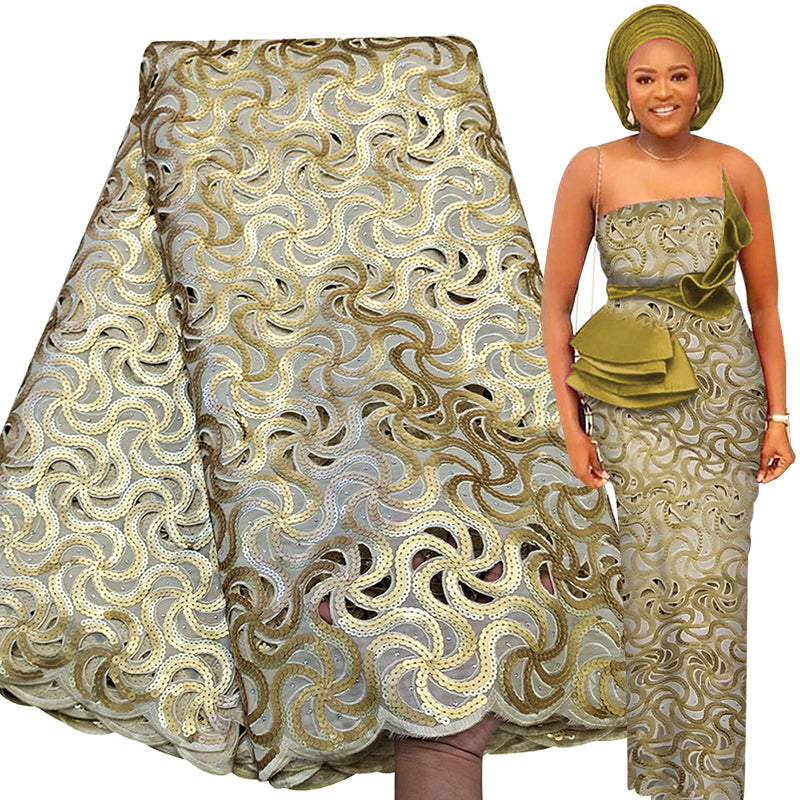 Sequence Handcut Organza Lace
