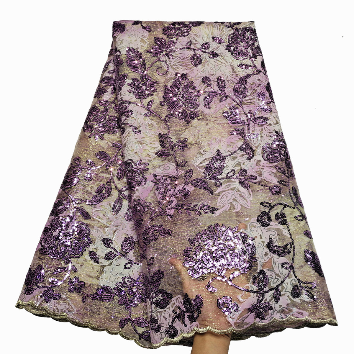 Luxury French Tulle Sequin Lace Fabric