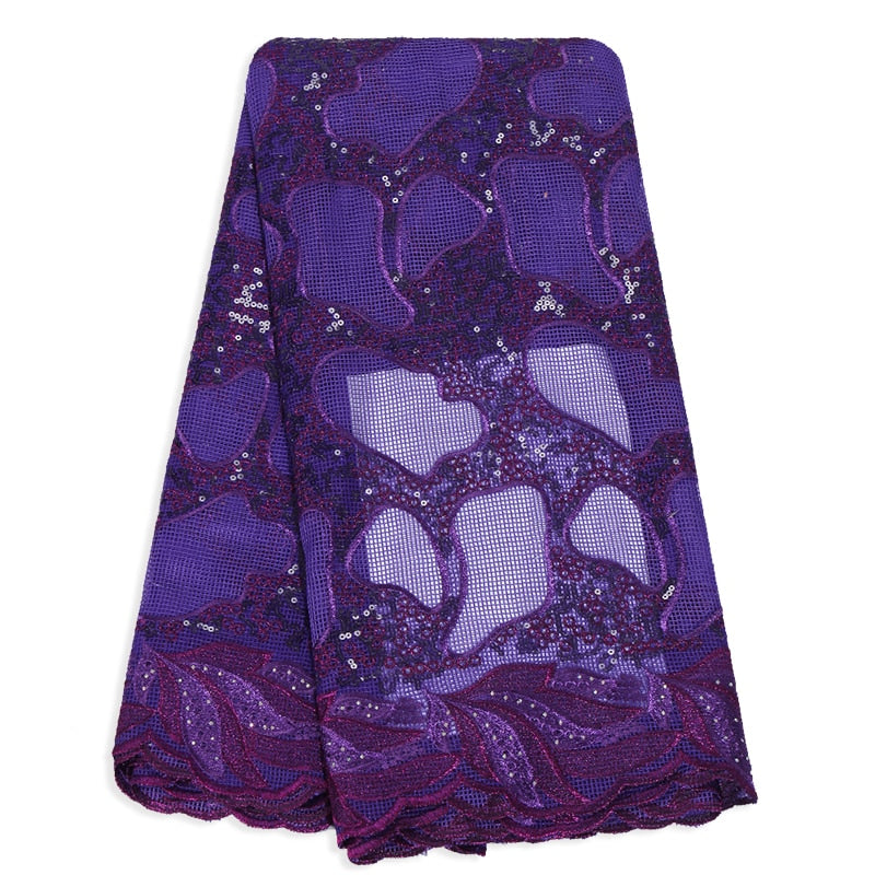 Bestway Sequin Embroidery Double Net Lace Fabric
