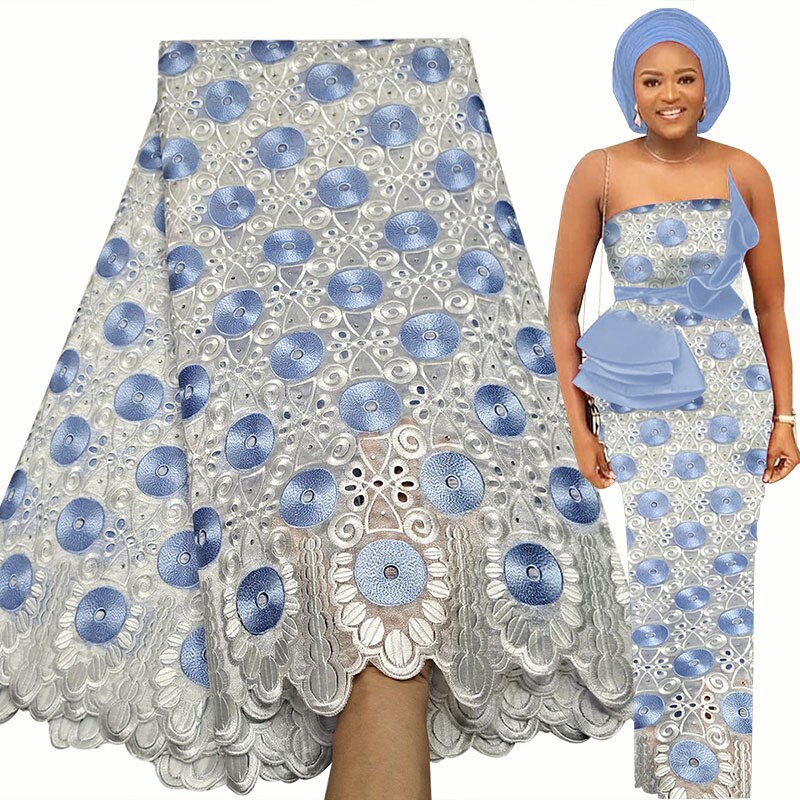 Eyelet Embroidery Organza Lace Fabric