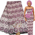 Multicolor Sequins Embroidery Organza Lace Fabric
