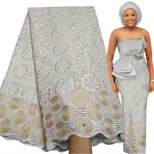 100% Cotton Swiss Voile Lace Fabric