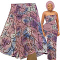 Bestway Luxury Printed Raschel Net Sequins French Lace
