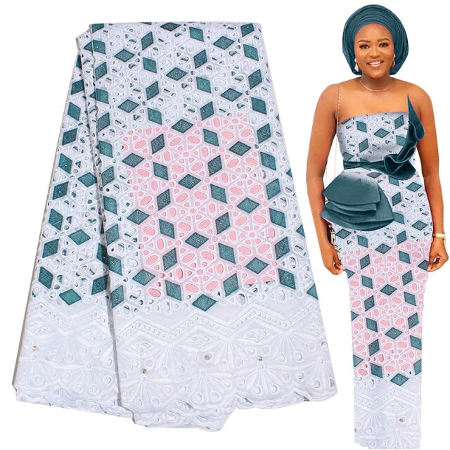 Cotton Embroidery Dry Lace Fabric