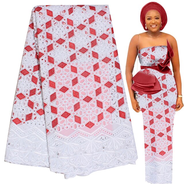 Cotton Embroidery Dry Lace Fabric