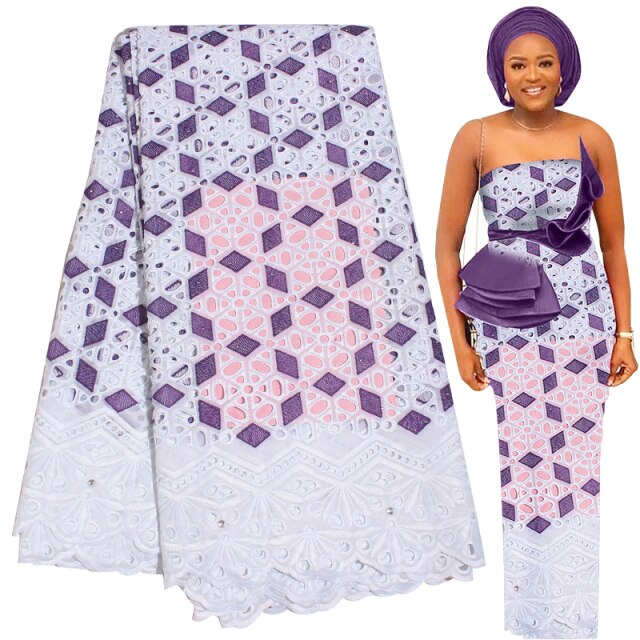 Cotton Embroidery Dry Lace Fabric