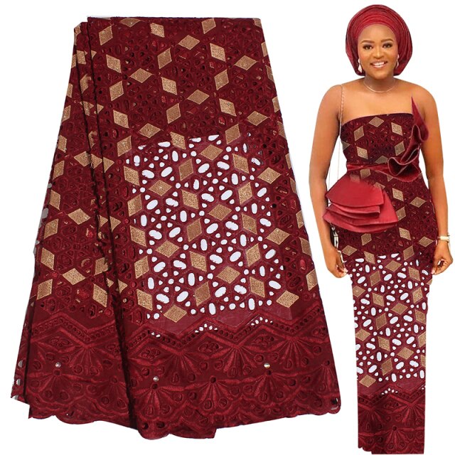 Cotton Embroidery Dry Lace Fabric